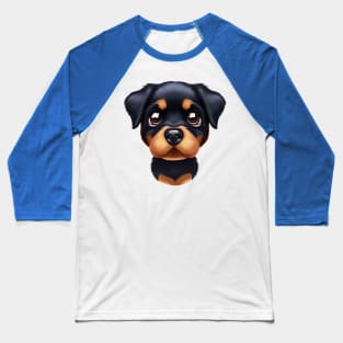 Adorable Rottweiler Art Baseball T-Shirt